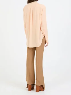 Seidenbluse Nude