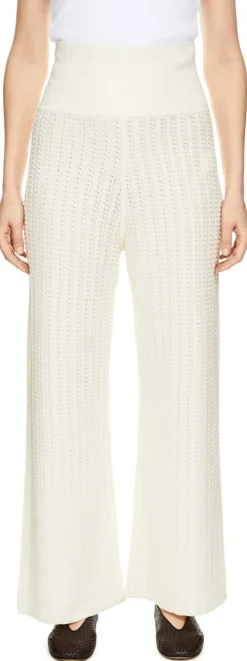 Seiden-Cashmere-Hose 'St.Tropez' Ecru