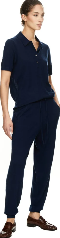 Seiden-Cashmere Jogginghose Midnight