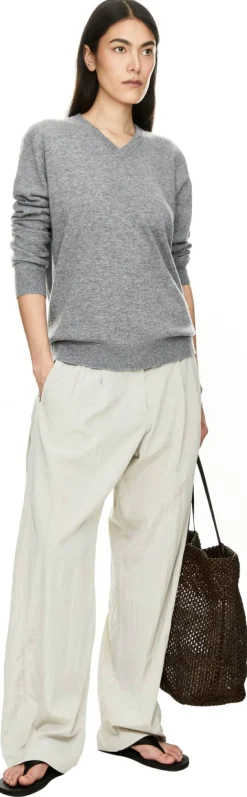 Seidenhose 'Iven' Grau