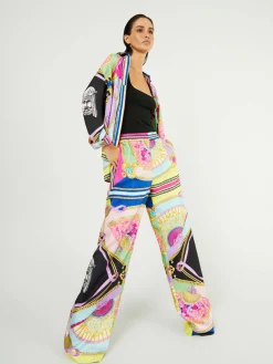 Seidenhose 'Ventagli' Multi