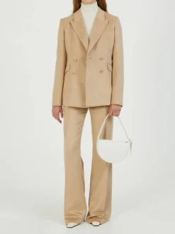 Seidenhose 'Vesta' Beige