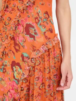 Seidenkleid 'Avrelie' Orange