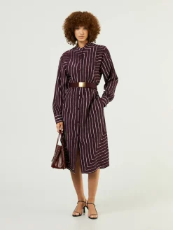 Seidenkleid Bordeaux