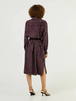Seidenkleid Bordeaux