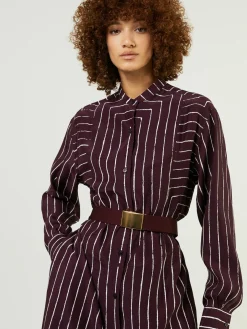 Seidenkleid Bordeaux