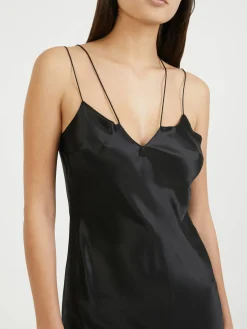 Seidenkleid 'Catania' Schwarz