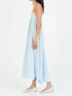 Seidenkleid Hellblau
