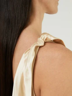 Seiden-Maxikleid 'Havilland' Crème