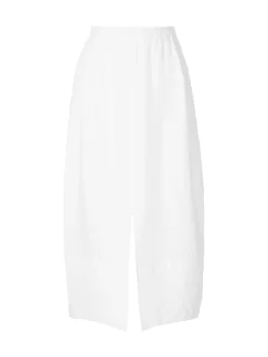 Seidenrock 'Napoli Crashed' mit Crinkle-Optik Bianco