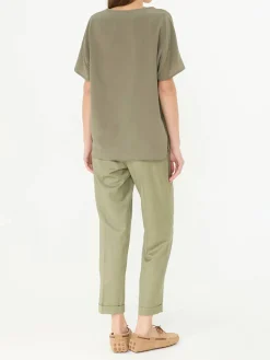 Seidenshirt Grün