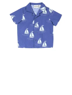 Shirt 'Sailling Boats' Blau/Weiß