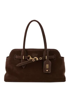 Shopper 'Aventure' aus Veloursleder Dunkelbraun