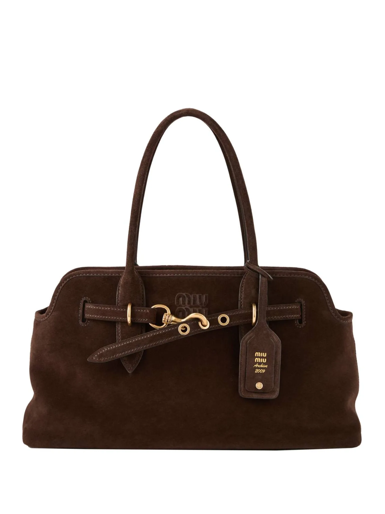 Shopper 'Aventure' aus Veloursleder Dunkelbraun