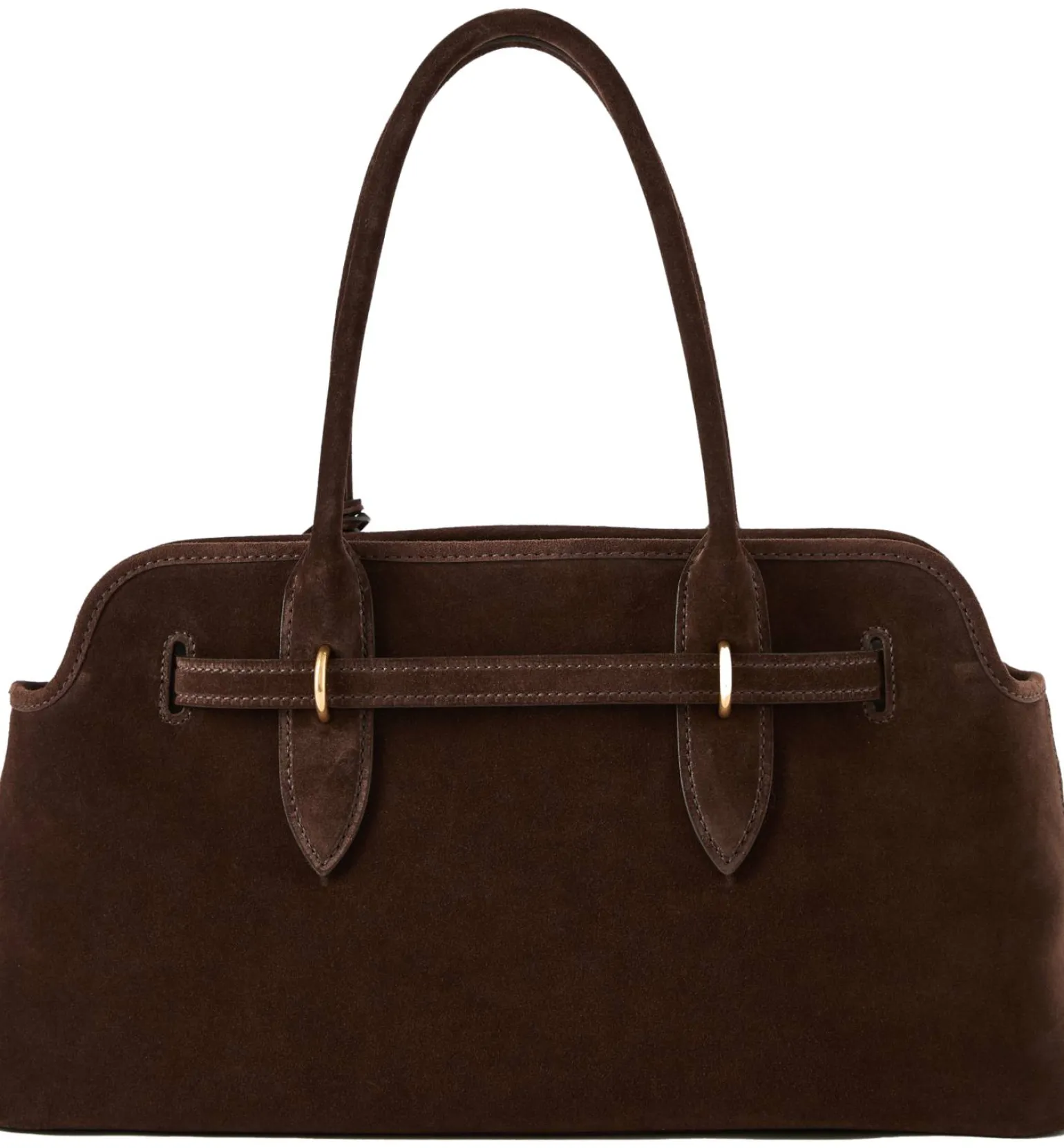 Shopper 'Aventure' aus Veloursleder Dunkelbraun