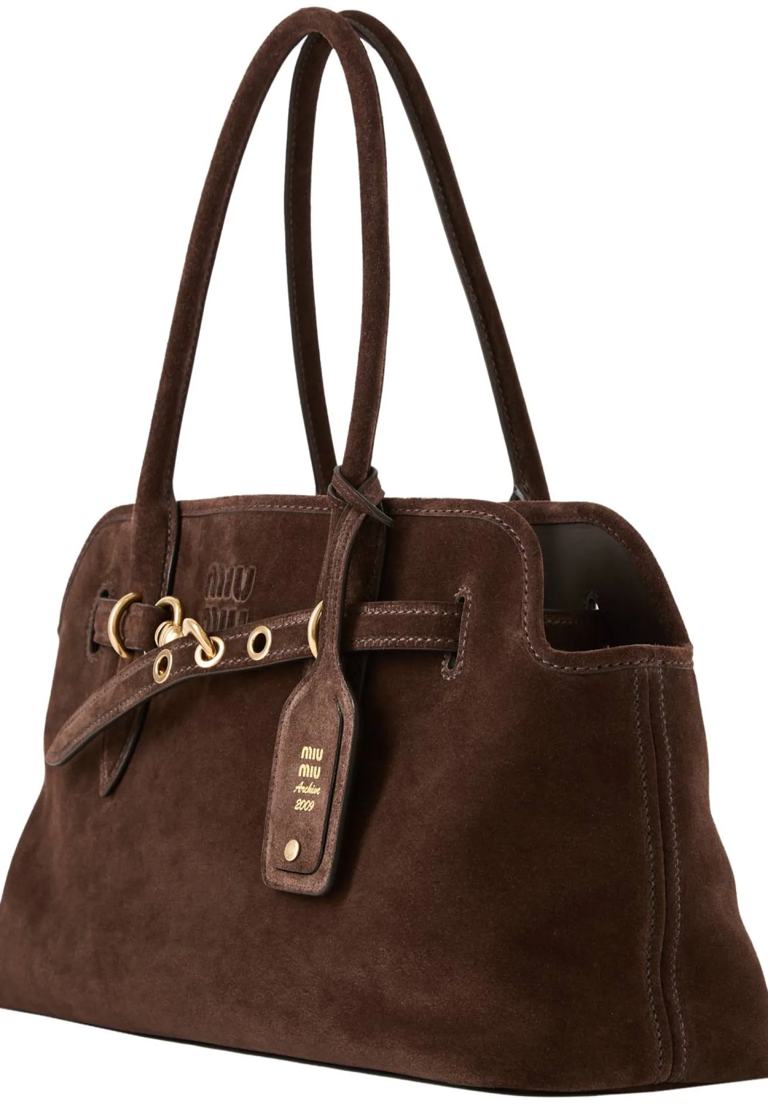 Shopper 'Aventure' aus Veloursleder Dunkelbraun