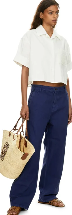 Shopper Paula's Ibiza 'Anagram Basket Large' Natural/Tan