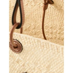 Shopper Paula's Ibiza 'Anagram Basket Large' Natural/Tan
