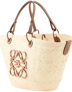 Shopper Paula's Ibiza 'Anagram Basket Medium' Natural/Tan