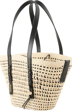 Shopper Paula's Ibiza 'Braid Basket Medium' Natural/Schwarz