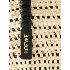 Shopper Paula's Ibiza 'Braid Basket Medium' Natural/Schwarz