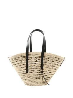 Shopper Paula's Ibiza 'Braid Basket Large' Natural/Schwarz