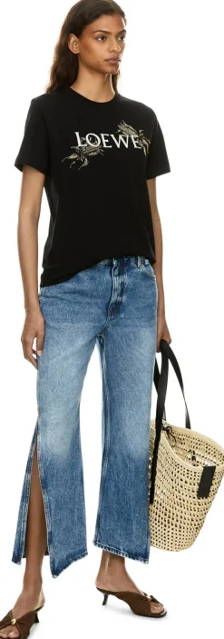 Shopper Paula's Ibiza 'Braid Basket Large' Natural/Schwarz
