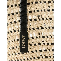 Shopper Paula's Ibiza 'Braid Basket Large' Natural/Schwarz