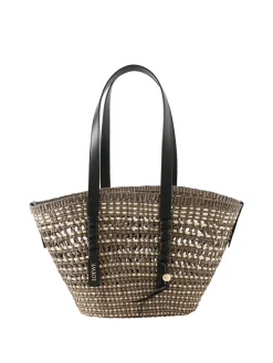 Shopper Paula's Ibiza 'Braid Basket Medium' Khaki/Natural