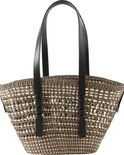 Shopper Paula's Ibiza 'Braid Basket Medium' Khaki/Natural