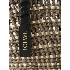Shopper Paula's Ibiza 'Braid Basket Medium' Khaki/Natural