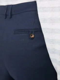 Shorts mit Bundfalten Marineblau