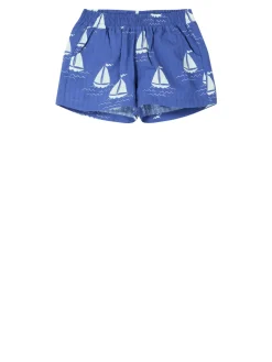 Shorts 'Sailing Boats' Blau/Weiß