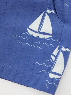Shorts 'Sailing Boats' Blau/Weiß
