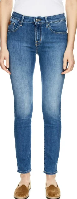 Skinny-Fit Jeans 'Kimberly' Mittelblau