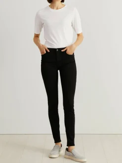 Skinny-Fit Jeans Schwarz