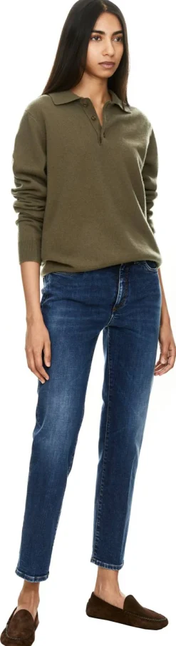 Slim-Fit Jeans 'Embrace' Mittelblau