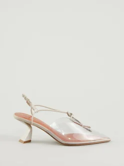 Slingback-Pumps Beige
