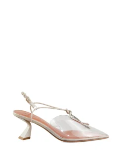 Slingback-Pumps Beige