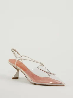 Slingback-Pumps Beige