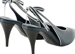Slingback-Pumps Blau