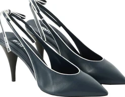 Slingback-Pumps Blau