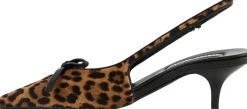 Slingback-Pumps mit Animal Print