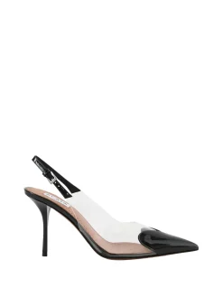 Slingback-Pumps '90' Schwarz