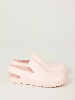 Slingback-Slippers aus Gummi Peachy