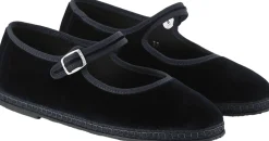 Slipper 'Mary Jane' aus Samt Blue Mercantile