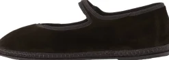 Slipper 'Mary Jane' aus Samt Marrone Caranto