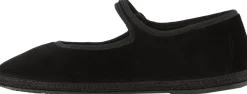Slipper 'Mary Jane' aus Samt Nero Tabarro