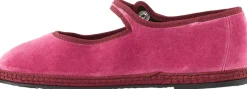 Slipper 'Mary Jane' aus Samt Rosa Colombina