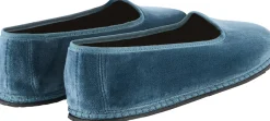 Slipper 'Modigliani' aus Samt Azzurro Adriatico